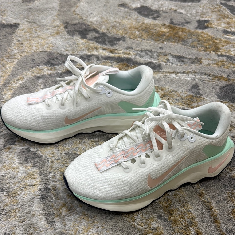 Nike White and Mint Sneakers